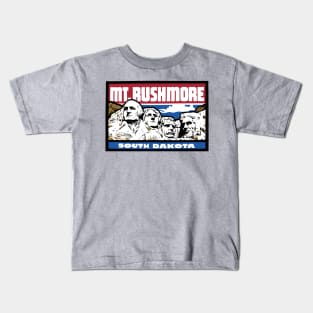 Mt. Rushmore Vintage Style Decal Kids T-Shirt